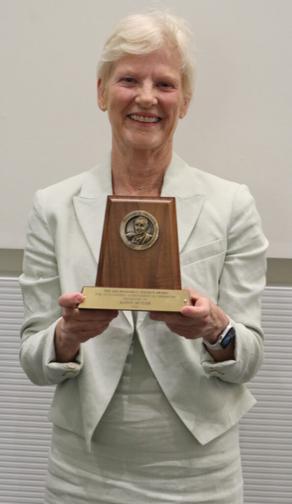 Professor Alison Butler receives the 2022 Tolman Award.